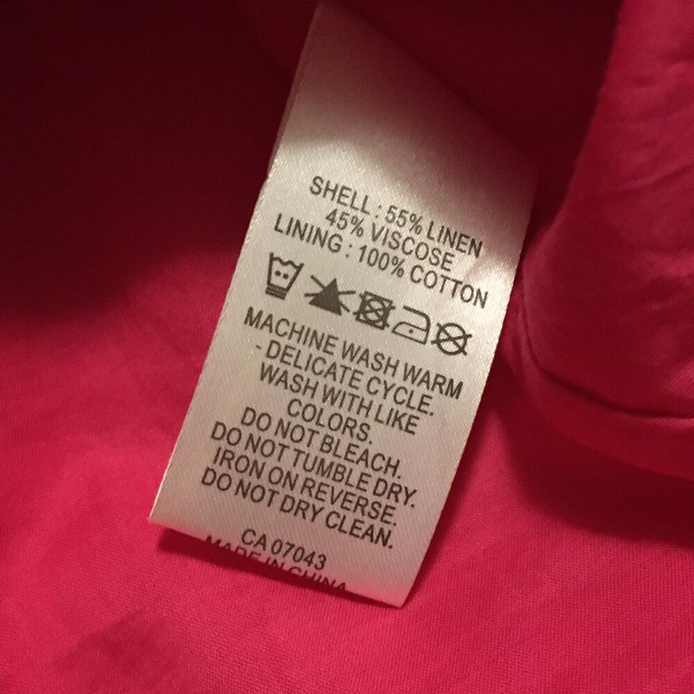 Edina Ronay Miami Pink Linen Blend Seashell A-Line Dress S - Picture 10 of 16